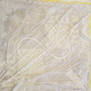 Hermes large silk scarf
